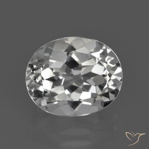 4.86ct طبيعي أبيض دافئ توباز, بيضوي, قليلا جدا