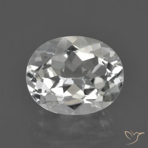4.88ct طبيعي أبيض توباز, بيضوي, VVS-VS