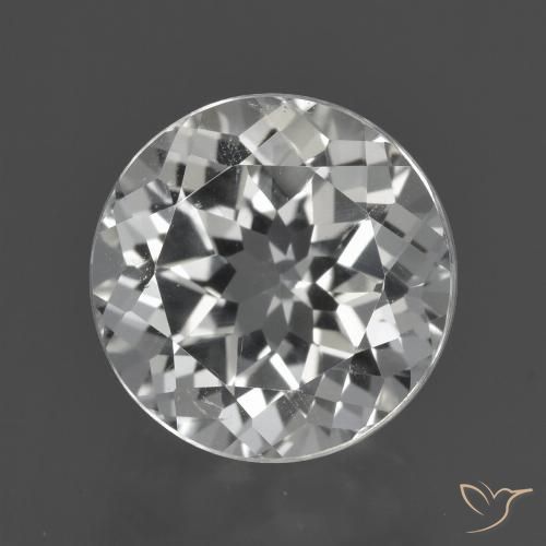 5.50ct طبيعي أبيض توباز, دائري, VVS