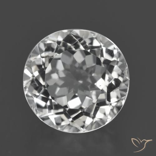 4.81ct طبيعي أبيض شفاف توباز, دائري, VVS-VS