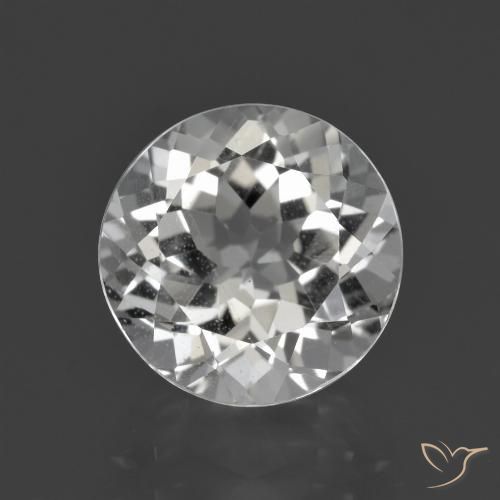 4.47ct طبيعي أبيض شفاف توباز, دائري, قليلا جدا