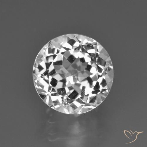 4.21ct طبيعي أبيض دافئ توباز, دائري, قليلا جدا