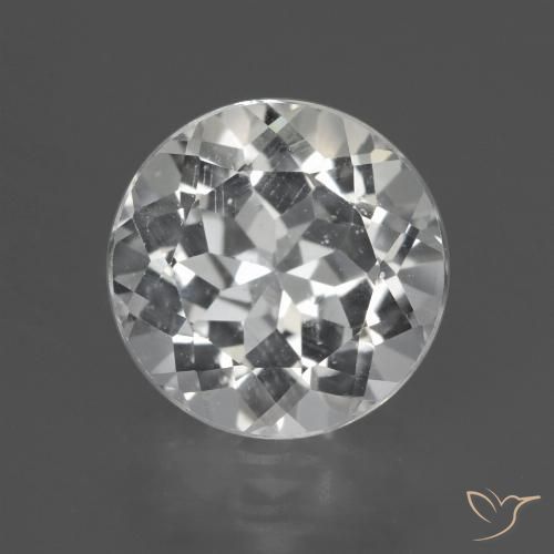 3.66ct طبيعي أبيض شفاف توباز, دائري, VVS-VS