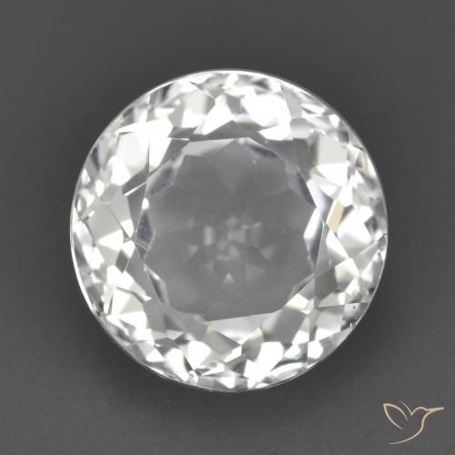 3.57ct طبيعي أبيض شفاف توباز, دائري, VVS