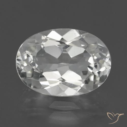 5.12ct طبيعي أبيض دافئ توباز, بيضوي, قليلا جدا