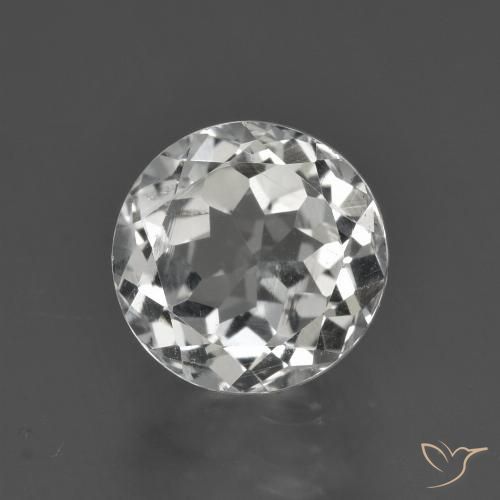 3.15ct طبيعي أبيض دافئ توباز, دائري, قليلا جدا
