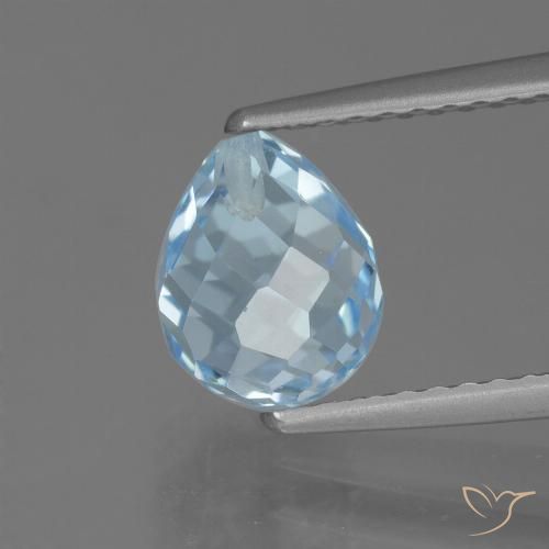 2.46ct طبيعي أزرق سماوى توباز, بريوليت, قليلا جدا
