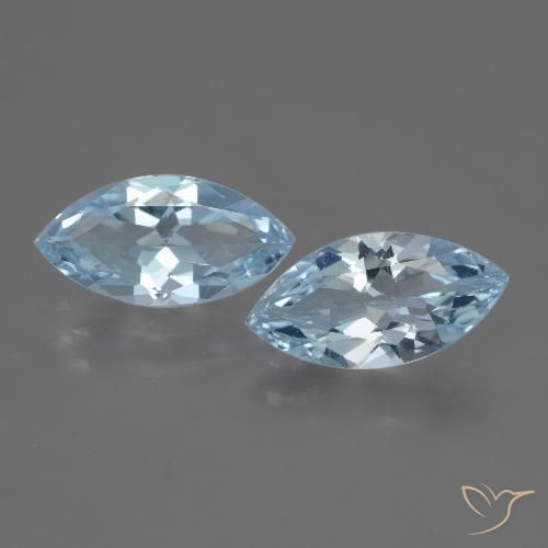 3.88ctw طبيعي أزرق سماوى توباز, ماركيز, VVS-VS
