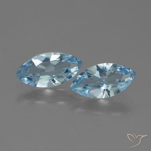 3.53ctw طبيعي أزرق سماوى توباز, ماركيز, VVS-VS