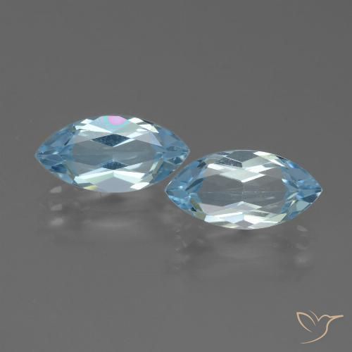 4.56ctw طبيعي أزرق سماوى توباز, ماركيز, VVS
