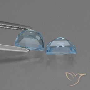 أحجار توباز أزرق سماوى طبيعية، فانسى، VVS-VS، وزنها 1.93 قيراط