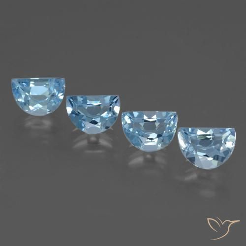 3.91ctw طبيعي أزرق سماوى توباز, فانسى, VVS-VS