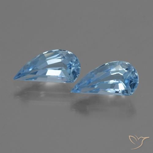 2.95ctw طبيعي أزرق سماوى توباز, فانسى, VVS