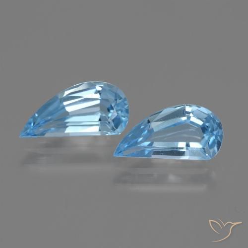 2.60ctw طبيعي أزرق سماوى توباز, فانسى, VVS-VS