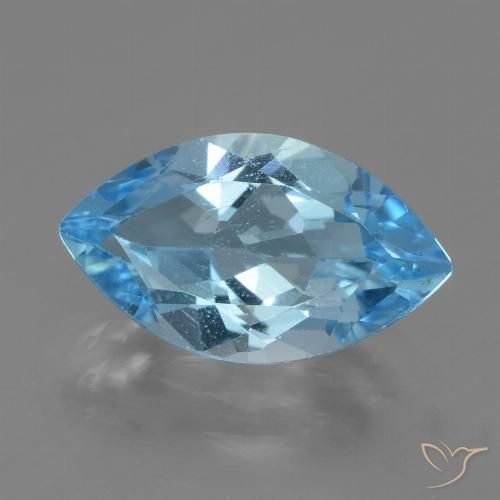 3.97ct طبيعي الأزرق السويسري توباز, ماركيز, قليلا جدا
