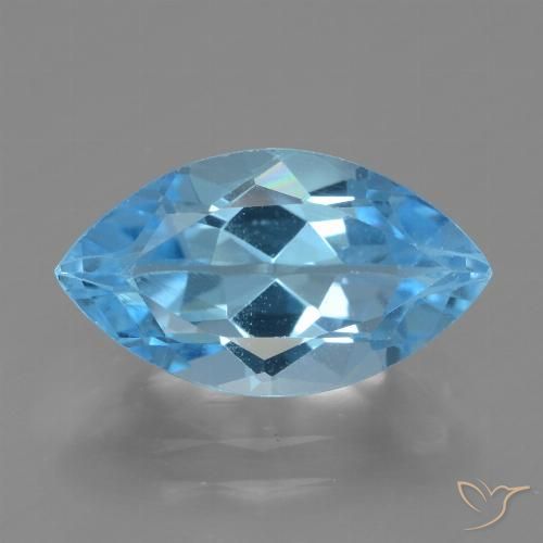 4.44ct طبيعي الأزرق السويسري توباز, ماركيز, VVS-VS