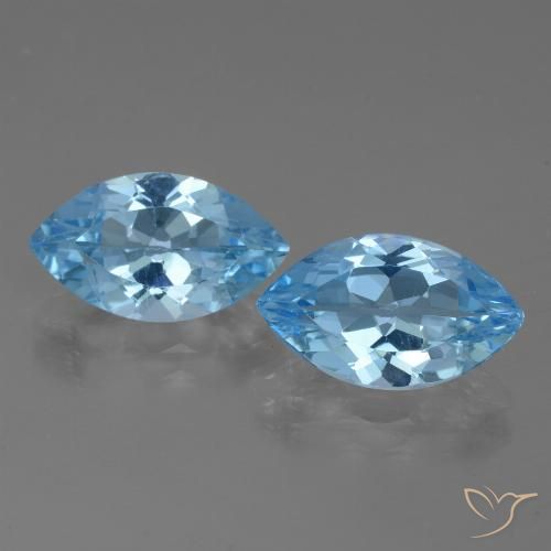 7.89ctw طبيعي أزرق سماوى توباز, ماركيز, VVS-VS