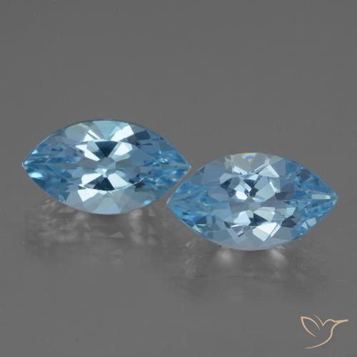 7.54ctw طبيعي أزرق سماوى توباز, ماركيز, VVS