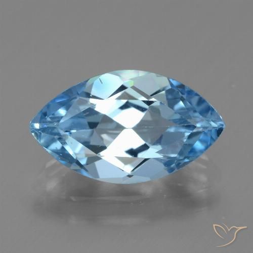 3.64ct طبيعي الأزرق السويسري توباز, ماركيز, قليلا جدا