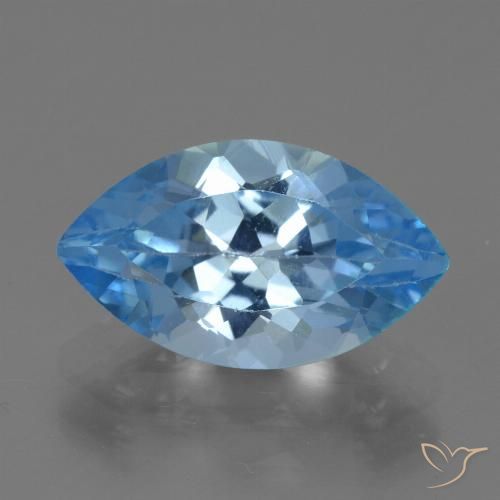 4.12ct طبيعي الأزرق السويسري توباز, ماركيز, VVS-VS