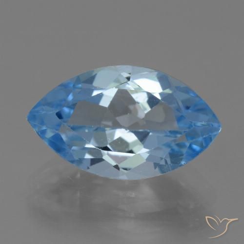 4.40ct طبيعي الأزرق السويسري توباز, ماركيز, VVS-VS