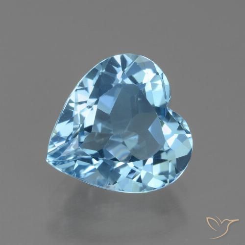 2.73ct طبيعي أزرق سماوى توباز, قلب, VVS