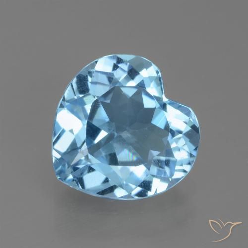 2.76ct طبيعي أزرق سماوى توباز, قلب, VVS