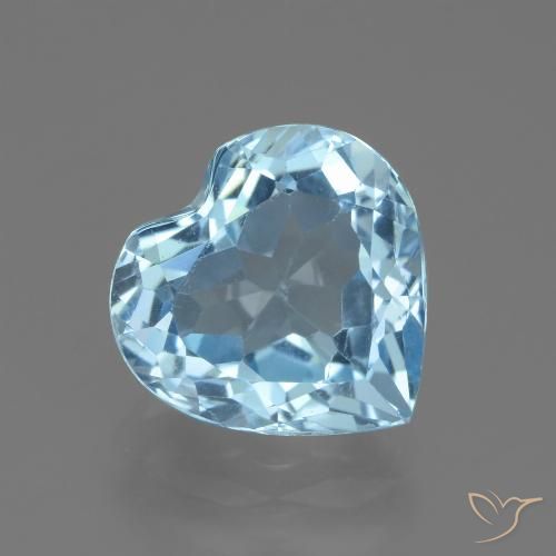 2.83ct طبيعي أزرق سماوى توباز, قلب, VVS