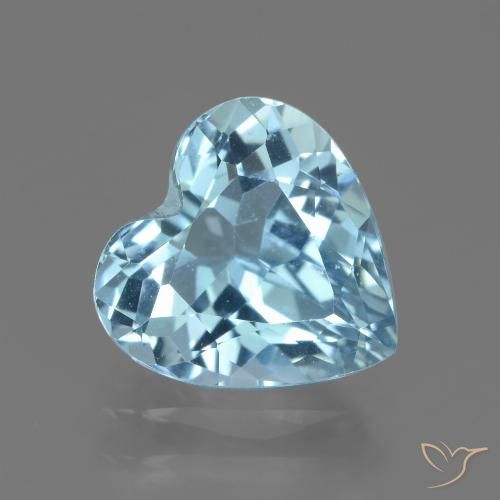 2.87ct طبيعي أزرق سماوى توباز, قلب, VVS