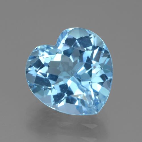3.14ct طبيعي الأزرق السويسري توباز, قلب, VVS