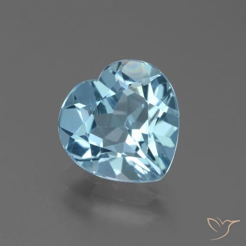 2.88ct طبيعي أزرق سماوى توباز, قلب, VVS