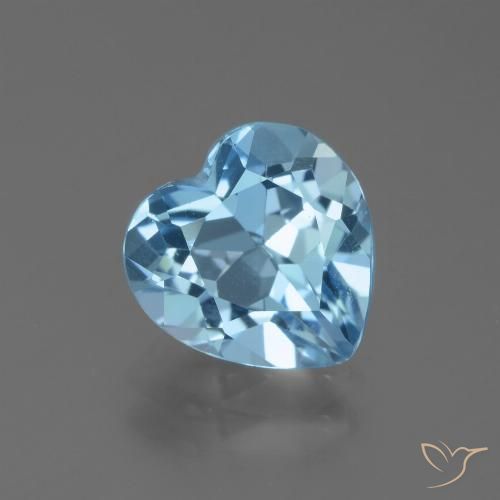 2.86ct طبيعي أزرق سماوى توباز, قلب, VVS