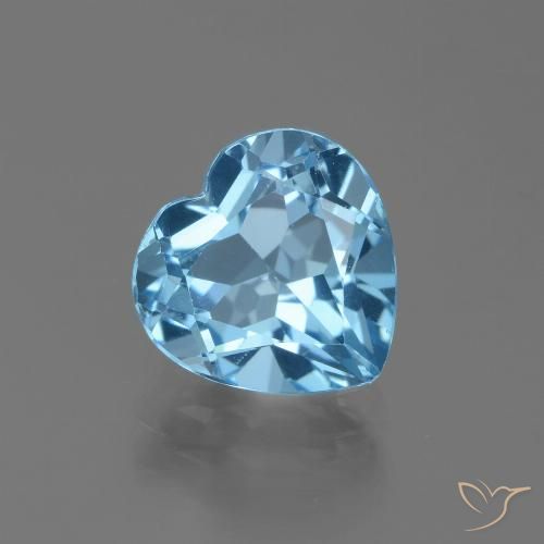 3.07ct طبيعي أزرق سماوى توباز, قلب, VVS