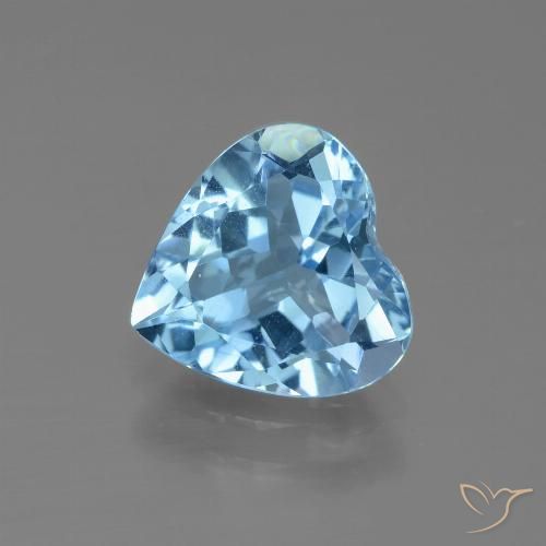 2.73ct طبيعي أزرق سماوى توباز, قلب, VVS