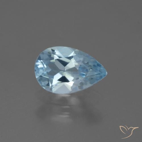 1.53ct طبيعي الأزرق السويسري توباز, شكل الكمثرى, VVS-VS