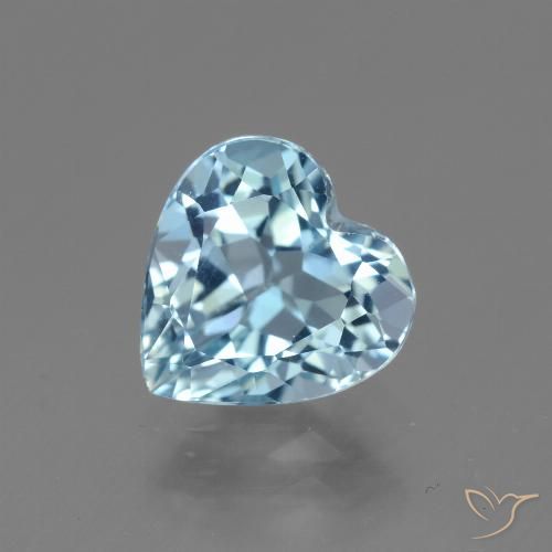2.83ct طبيعي أزرق سماوى توباز, قلب, VVS