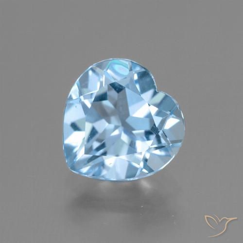 2.90ct طبيعي أزرق سماوى توباز, قلب, VVS
