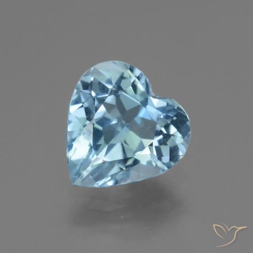 2.91ct طبيعي أزرق سماوى توباز, قلب, VVS