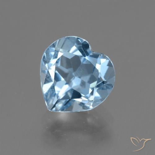 3.03ct طبيعي أزرق سماوى توباز, قلب, VVS