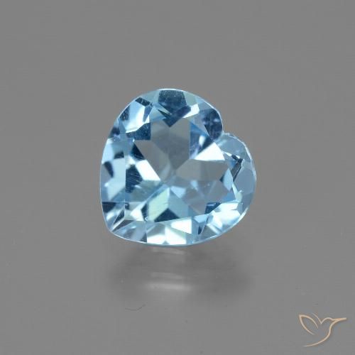 2.84ct طبيعي أزرق سماوى توباز, قلب, قليلا جدا