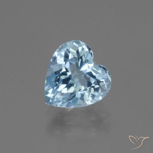 3.18ct طبيعي أزرق سماوى توباز, قلب, VVS