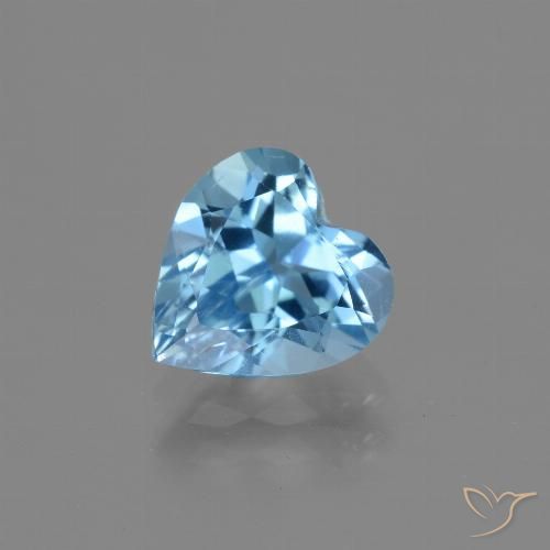2.67ct طبيعي الأزرق السويسري توباز, قلب, قليلا جدا