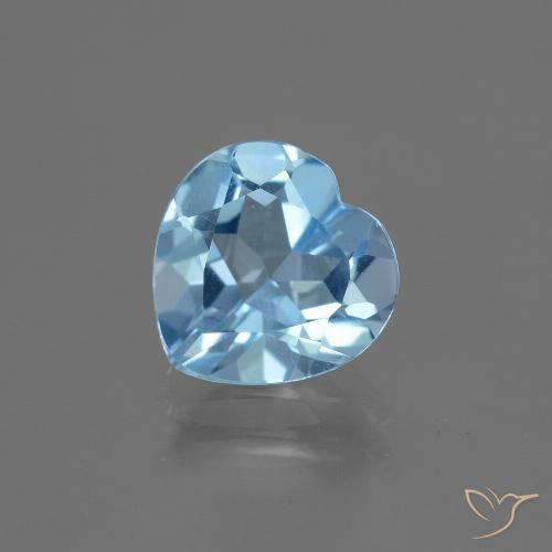 2.74ct طبيعي أزرق سماوى توباز, قلب, VVS