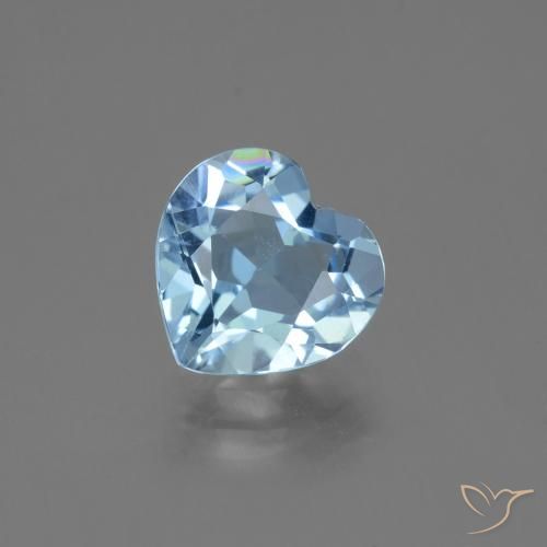 2.53ct طبيعي الأزرق السويسري توباز, قلب, VVS