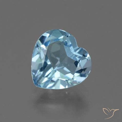 2.76ct طبيعي الأزرق السويسري توباز, قلب, VVS