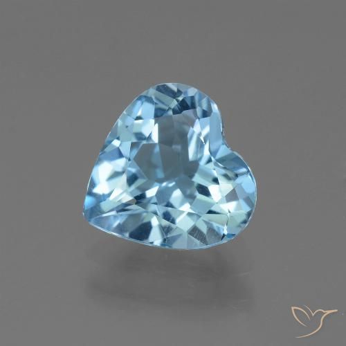 2.44ct طبيعي أزرق سماوى توباز, قلب, VVS