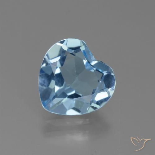 2.58ct طبيعي الأزرق السويسري توباز, قلب, VVS