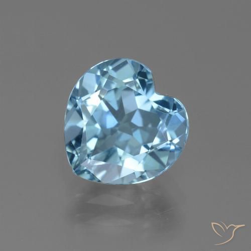 3.11ct طبيعي أزرق سماوى توباز, قلب, VVS
