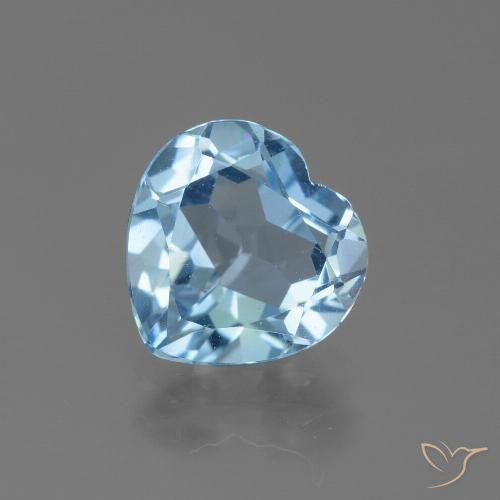 2.72ct طبيعي أزرق سماوى توباز, قلب, VVS