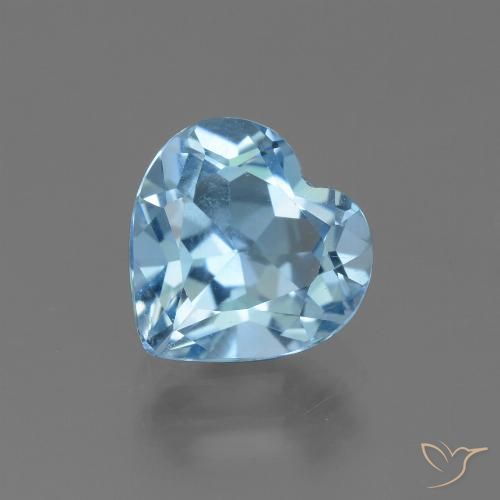 3.08ct طبيعي أزرق سماوى توباز, قلب, VVS
